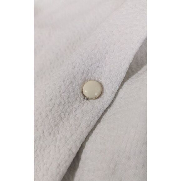 Sezane V‎ Neck Long Sleeve Eyelet Blouse White 38 - Picture 6 of 8